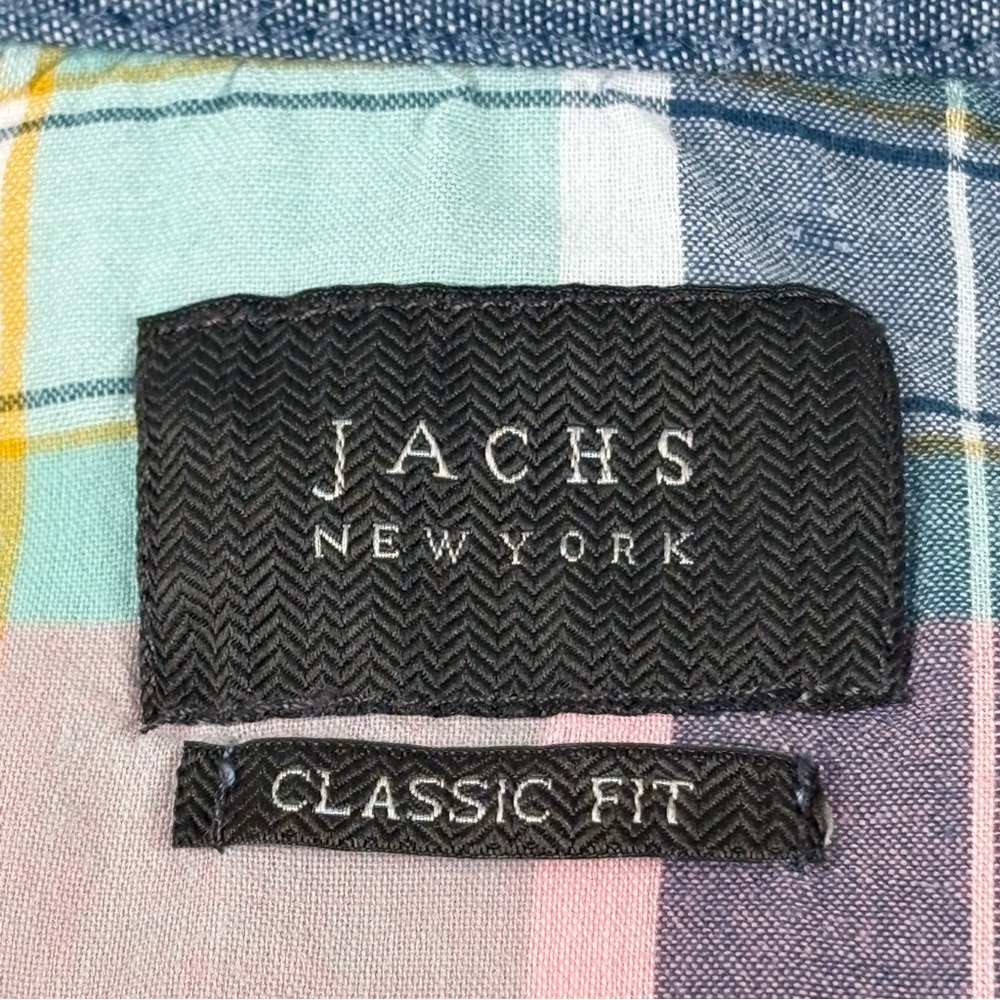 Men’s JACHS New York Classic Fit Multicolored Plaid Button Down XL-Tall - Picture 6 of 8